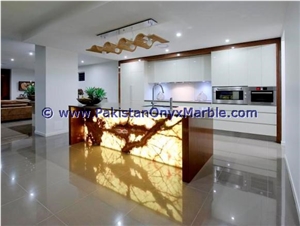 Economic Stylish Backlit Onyx Kitchen Countertops