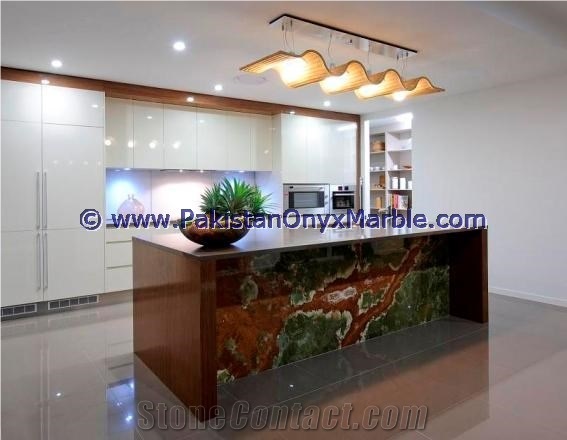 Economic Stylish Backlit Onyx Kitchen Countertops
