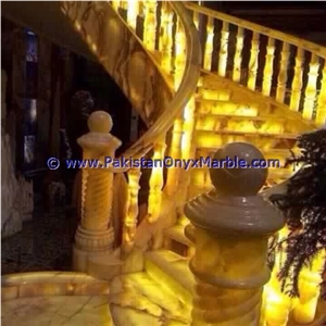 Factory Made Onyx Stair Steps, Onyx Treads and Risers Collection