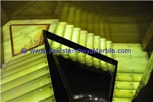 Factory Made Onyx Stair Steps, Onyx Treads and Risers Collection