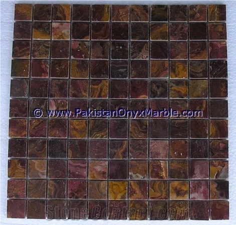 Hot Sell Multi Red Onyx Mosaic Tiles Collections