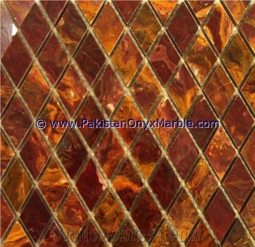 Hot Sell Multi Red Onyx Mosaic Tiles Collections