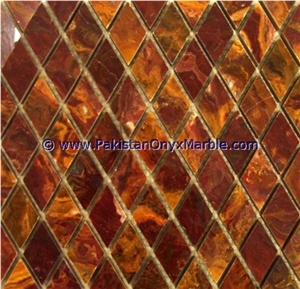 Hot Sell Multi Red Onyx Mosaic Tiles Collections