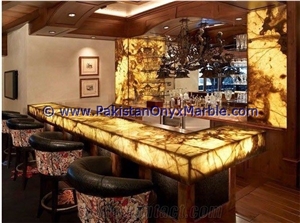 Modern Design Backlit Onyx Kitchen Countertops