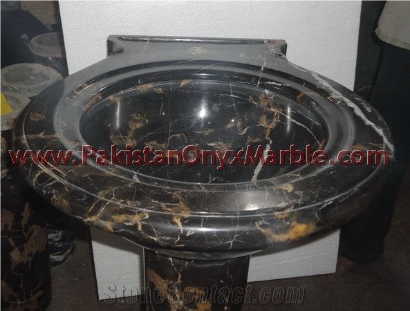 Modern Style Marble Pedestals Sinks and Basins