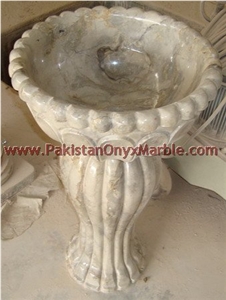 Modern Style Marble Pedestals Sinks and Basins