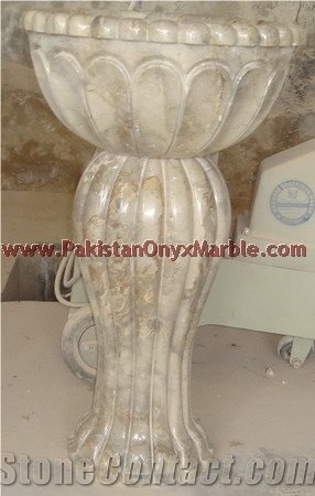 Modern Style Marble Pedestals Sinks and Basins