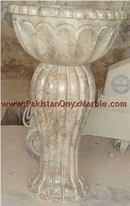 Modern Style Marble Pedestals Sinks and Basins