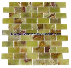 Natural Stone Dark Green Onyx Mosaic Tiles Collection