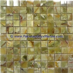 Natural Stone Dark Green Onyx Mosaic Tiles Collection