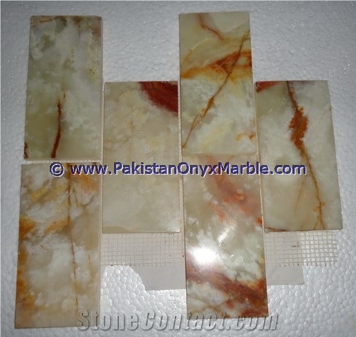 New Display Light Green Onyx Mosaic Tiles Collections