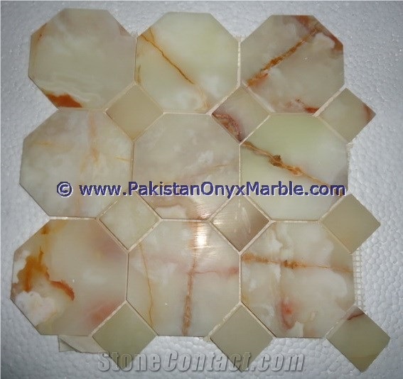 New Display Light Green Onyx Mosaic Tiles Collections