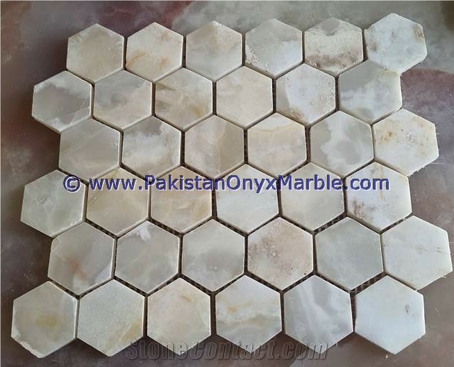 New Display Light Green Onyx Mosaic Tiles Collections