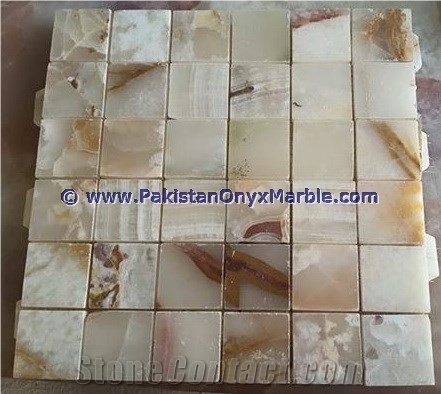 New Display Light Green Onyx Mosaic Tiles Collections