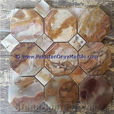 New Display Light Green Onyx Mosaic Tiles Collections