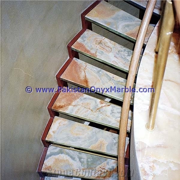 Pakistani Handemade Onyx Stair Steps, Onyx Treads and Risers Collection