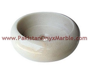 Pakistani Handemade Ziarat White (Carrara White) Marble Sinks and Drop-In Basins