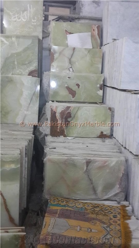 Polished Afghan Green Onyx Tiles Collection