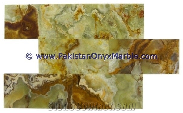 Professional Factory Made Multi Green Onyx Mosaic Tiles Collections