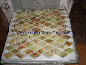 Professional Manufacture Green Onyx Mosaic Tiles Collections