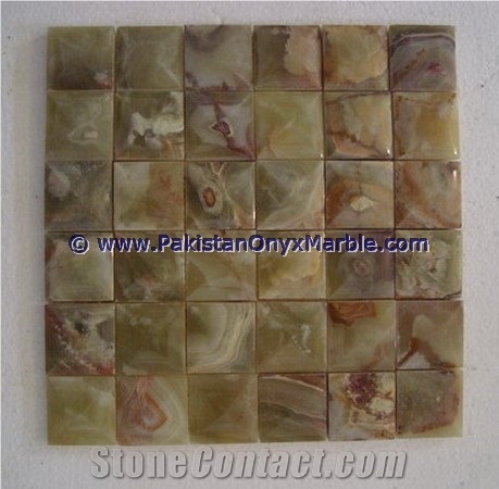 Professional Manufacture Green Onyx Mosaic Tiles Collections