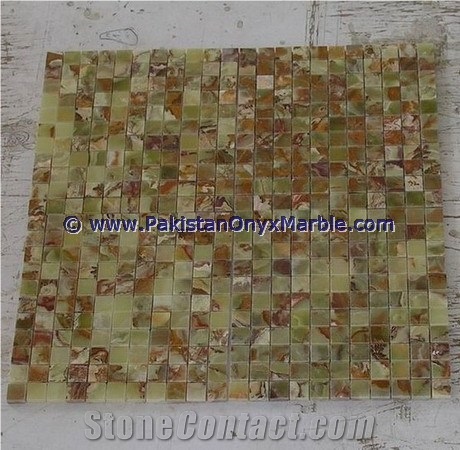 Professional Manufacture Green Onyx Mosaic Tiles Collections
