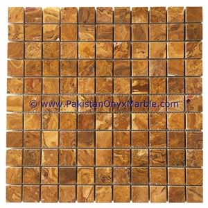Stylish Brown Golden Onyx Mosaic Tiles Collections