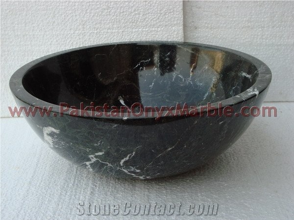 Wholesale Hand Painted Black Zebra Marble Sinks and Basins