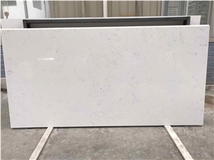 Carrara Marble Look Quartz Stone Slab (Small Pattern) for Kitchen and Vanity