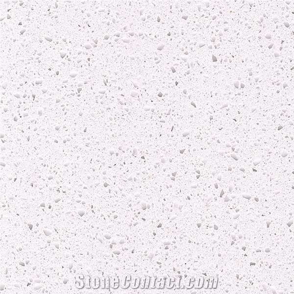 Grains White Quartz Slab Ot 0202 for Kitchen and Vanity