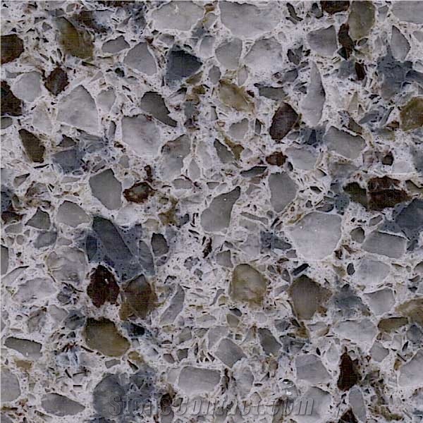 Multicolor Crystal Quartz Stone Slab Ot 0303 for Kitchen and Vanity,Professional Quartz Slab Manufacturer Factory in Xiamen