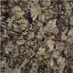 Veined Quartz Slab Ot 0712 for Kitchen and Vanity