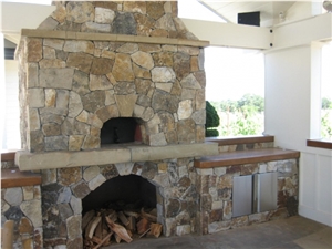 Telluride Gold Stone Fireplace