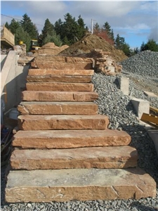 Brunswick Antique Red Natural Cleft Steps