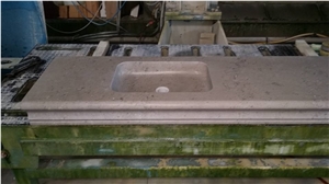 Solid Stone Carved Sink Bathroom Top