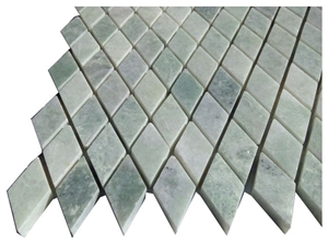 Diamond Design Green Marble Mosaic Tiles for Bathroom Wall
