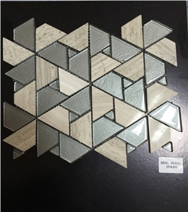 Glass Mixed Stone Decorative Wall Tile Mosaic