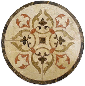 Marble Round Medallions Flower Tiles Floor Medallions
