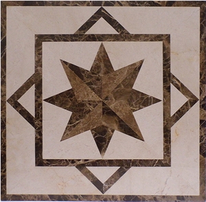 Square Marble Medallions Tiles Waterjet Medallions for Lobby