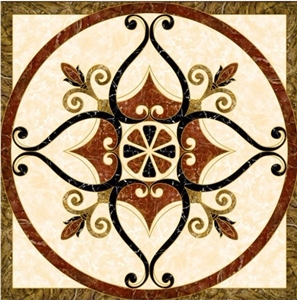 Square Marble Medallions Tiles Waterjet Medallions for Lobby