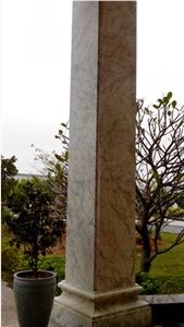 Andromeda White Granite Art Colunm