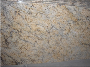 Giallo Fiorito Granite Kitchen Countertop,Polished,Full Bullnose