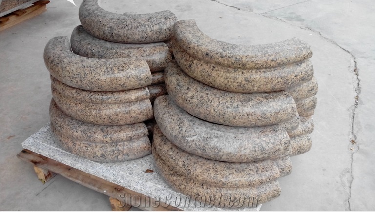 Gold Mary Granite Colunm Bases