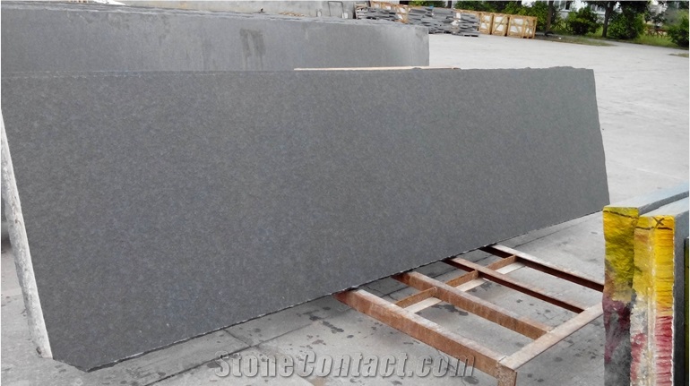 India Black Granite Half Slabs Polished,Water-Jet
