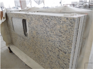 Medium Purple Yellow Granite Poloshed Kitchen Countertops