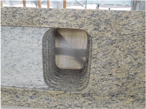 Medium Purple Yellow Granite Poloshed Kitchen Countertops