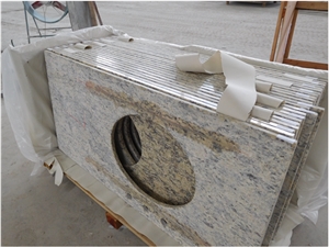 Medium Purple Yellow Granite Poloshed Kitchen Countertops