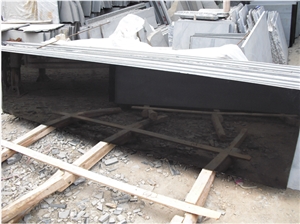 Mongolia Black Half Slabs, Black Granite Wall/Floor Covering,Polished