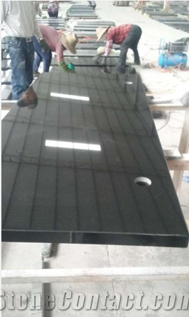 Shanxi Black Granite Polished Kitchen Countertops, Black Granite Bench Tops, Desk Tops