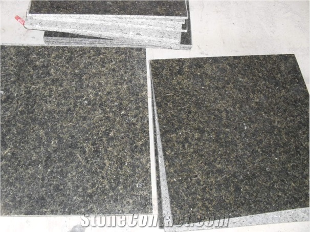 Verde Ubatuba Granite Polished Thin Tiles Wall,Floor Tiles
